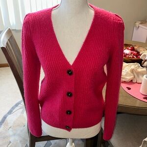 Vince Camuto hot pink cardigan size small